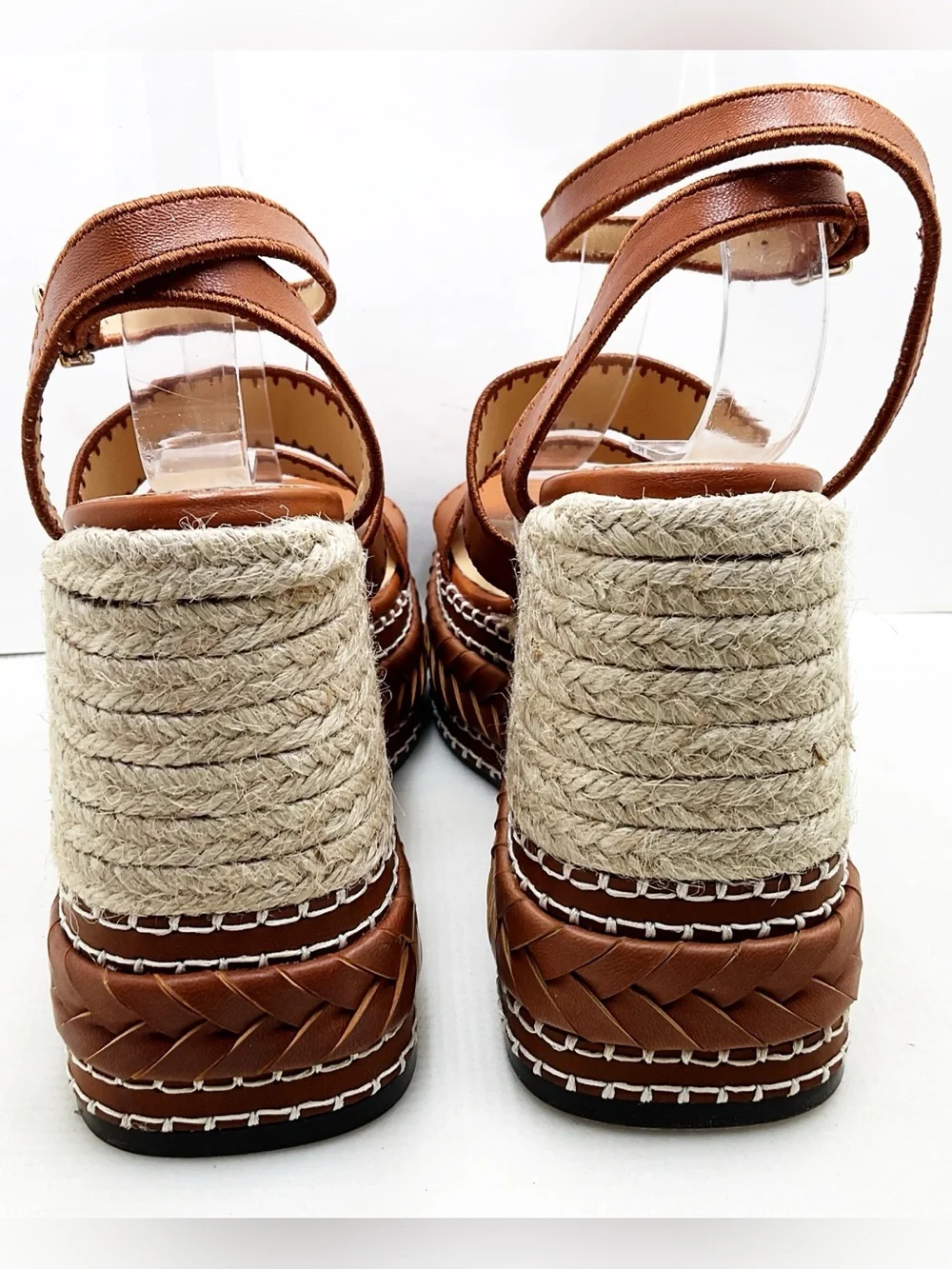 🆕{Castañer} Faure Leather & Jute Wedge Espadrilles